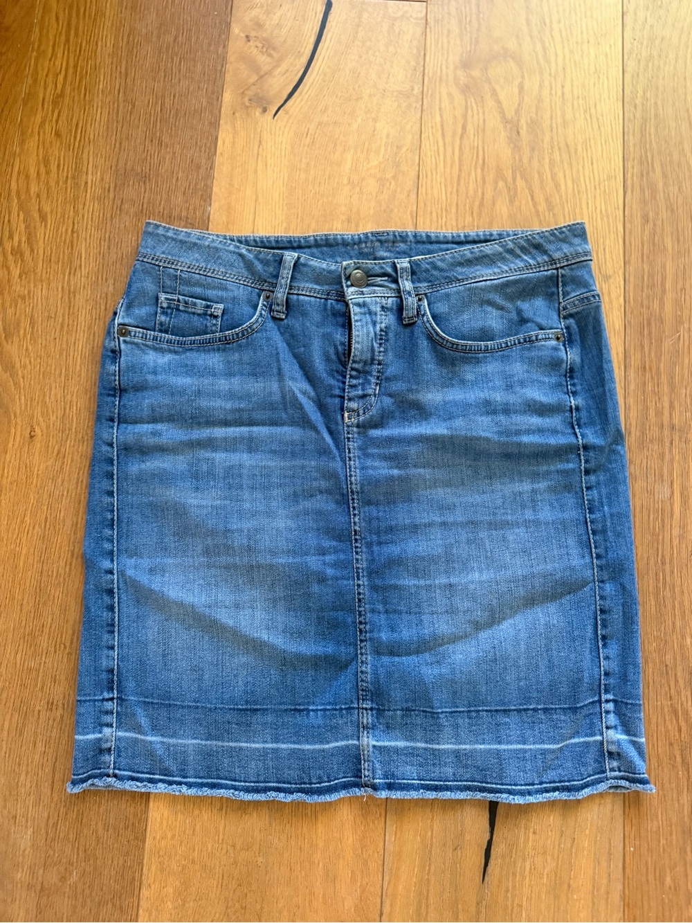 Everyday Blue Denim Mini Skirt